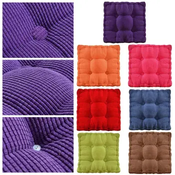 

New Corn Solid Color Dining Chair Cushion Square Cushion Thickening Office Velvet Cushion Upholstery Tatami Mat Chair
