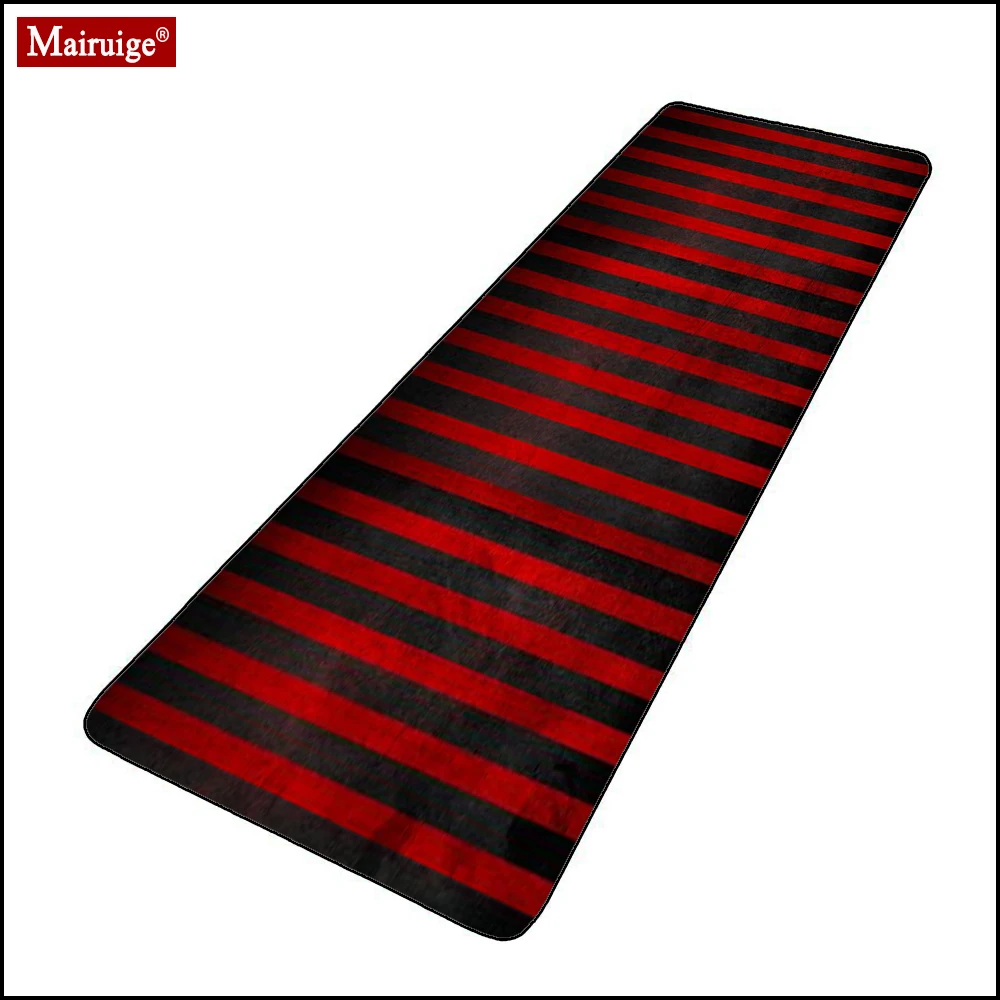 

Simple Lines Black and Red Mouse Pad Gamer Desk Mat Computer PC Large Keyboard Pad Gaming MousePad 90x40cm for Laptop Table Pads