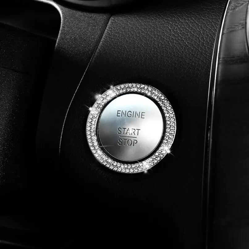Автомобильный Стайлинг для Mercedes Benz C Class W205 GLC Class, автомобильный двигатель, кнопка включения, кнопка Зажигания, накладка, наклейка