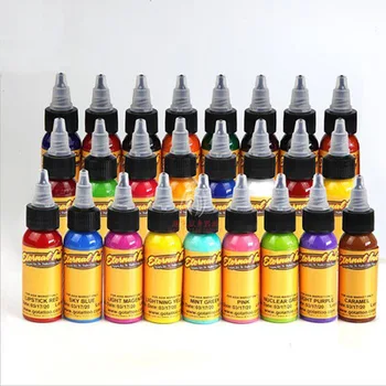 

25 color 30ml / bottle Tattoo Ink Set Make-up Art Pigments Eyeliner Pen Tattoo Cosmetics Lip Gloss