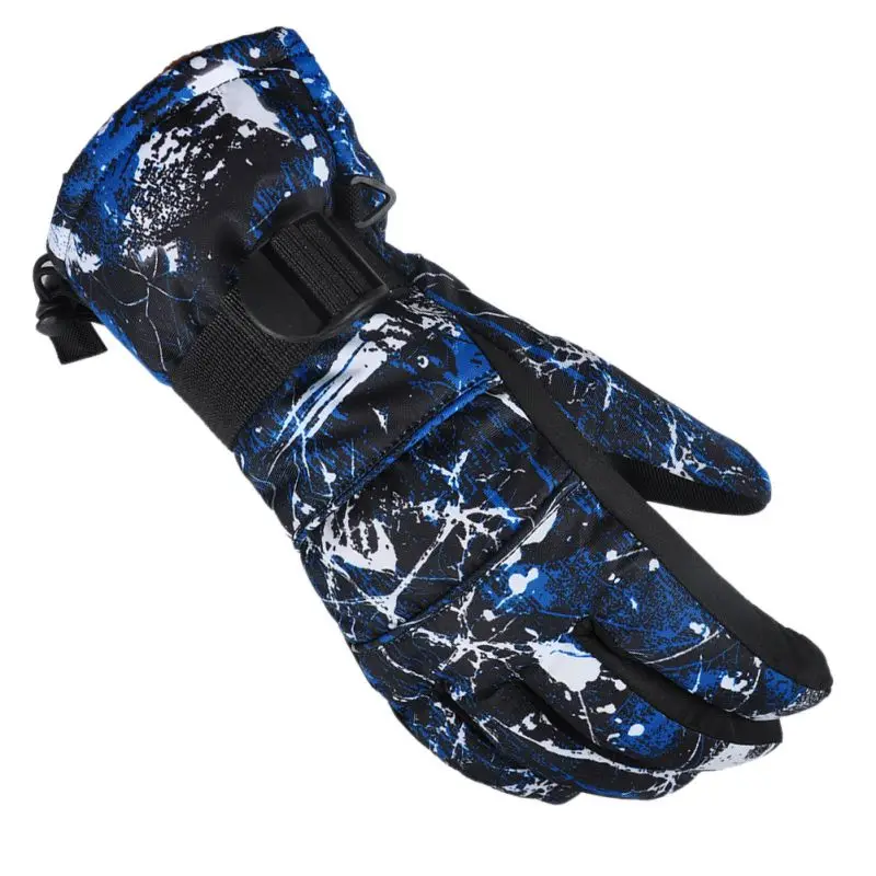 Водонепроницаемые лыжные перчатки для мужчин и женщин, теплые лыжные перчатки для сноуборда, снегохода, езды на мотоцикле, зимние уличные снежные перчатки - Цвет: AXL