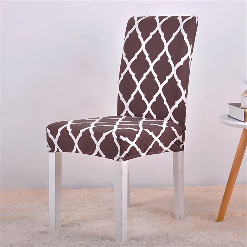 Coffee Plaid chair cover
