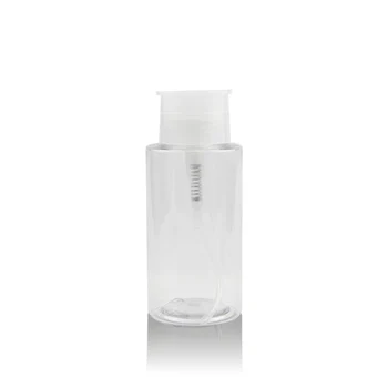 

Push air pump dispenser, down 200 ml for nail polish remover alcohol transparent bottle makeup water storage bottle