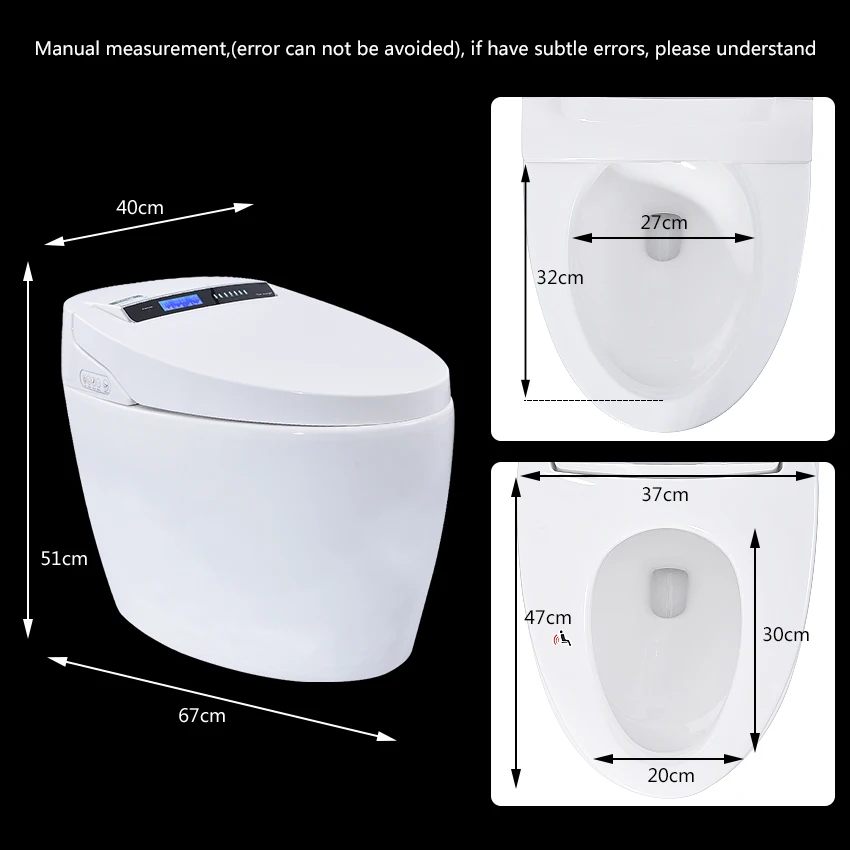 X6 Smart Toilet Manual Flip Instant Hot Type Without Water Tank One-piece Toilet Remote Control Smart Ceramic Toilet 220V 1KW