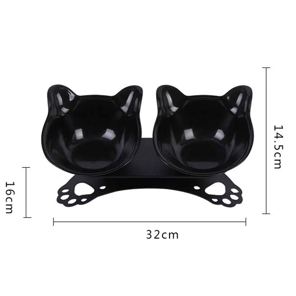 Cat Shaped Feeding Bowl with Holder