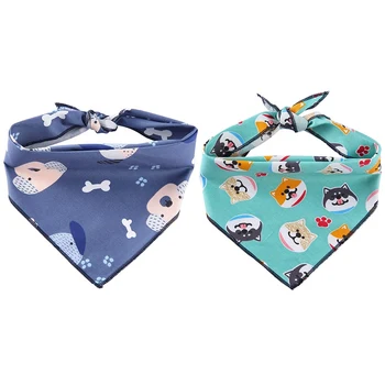 

Pet Dog Animal Printed Bandanas Dog Bandanas Pet Scarfs Cute Triangle Bibs Puppy Cats Dog Accessories