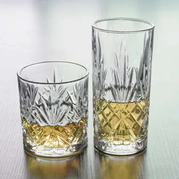 

2 Pcs/slot classical transparent fashion whiskey wine glass party pub wine drinking glass cups 0901-69