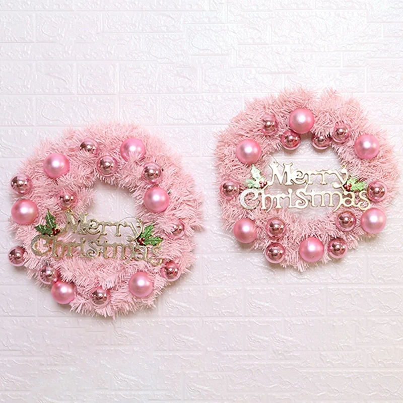 Christmas Garland 40cm Glitter DIY New Xmas Trees Ornament Wedding Decor Hanging Artificial Flower