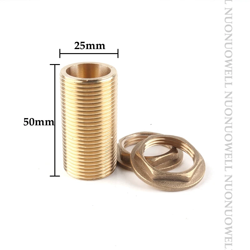 1pcs Copper Water Tank Connector 3/4" 1" Male Brass Pipe Single Loose Key Swivel Fittings Nut Jointer Fish Tank Copper Adapter