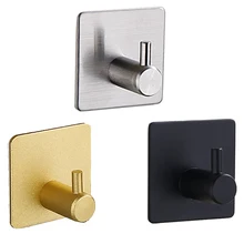 Punch Free Self Adhesive Wall Coat Rack Towel Hanger Hooks Key Holder Rack Towel Hooks Clothes Rack Hanging Hooks Accessories