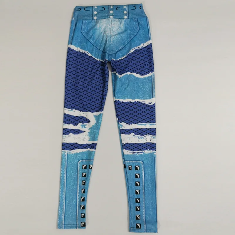 Europe and the United States explosions Wish sexy hip pocket cowboy printing exercise lady leggings leggings