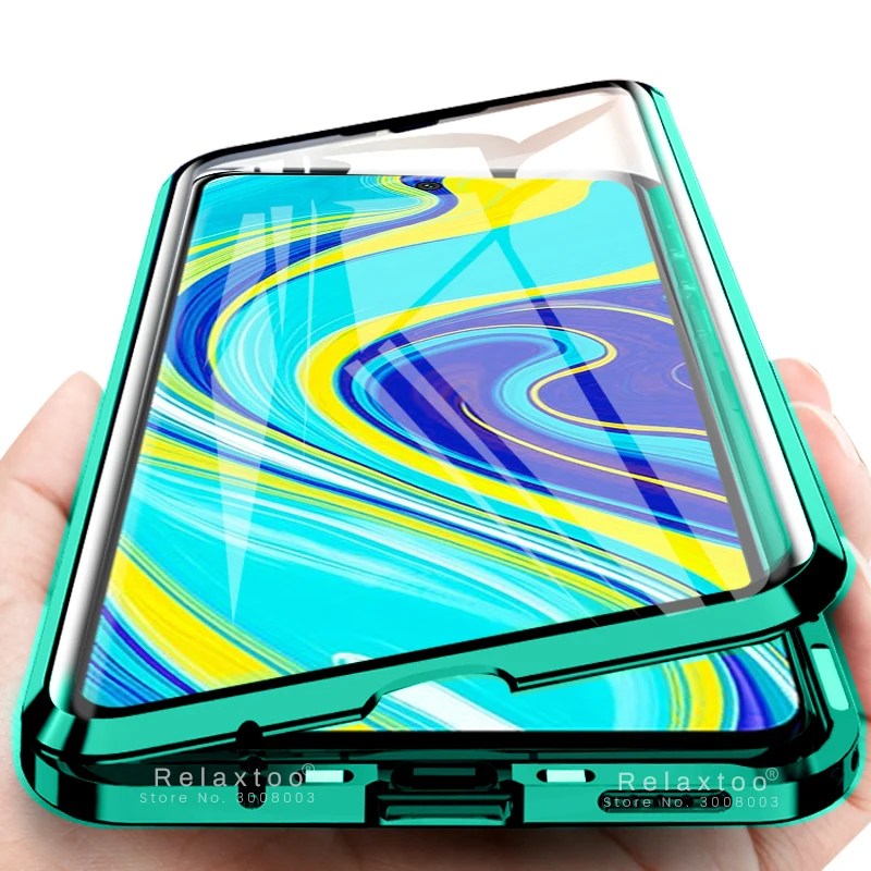 Чехол redmy not 9 s с магнитной застежкой на 360 ° xaiomi redmi note 9s pro 9a 9c чехол металлическим