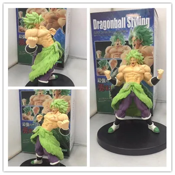 

14cm Japanese anime Dragon Stvling Super Saiyan BROLY Fullpower PVC Statue Collection Toy Gifts