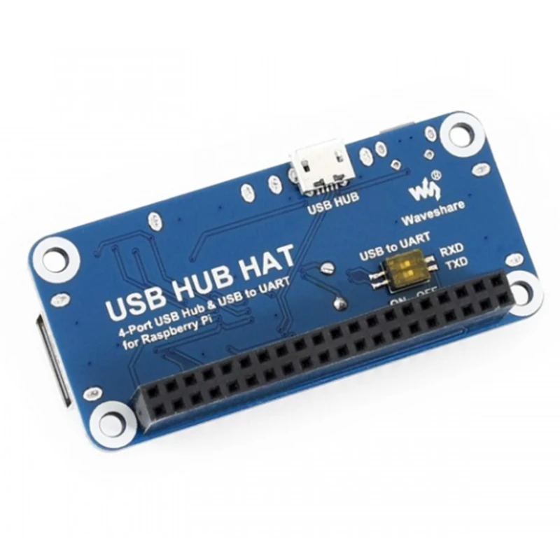 Waveshare 4 порта usb-хаб шляпа для Raspberry Pi 3/4B/2/Zero W Плата расширения USB к UART для последовательной отладки совместимый wi-Fi
