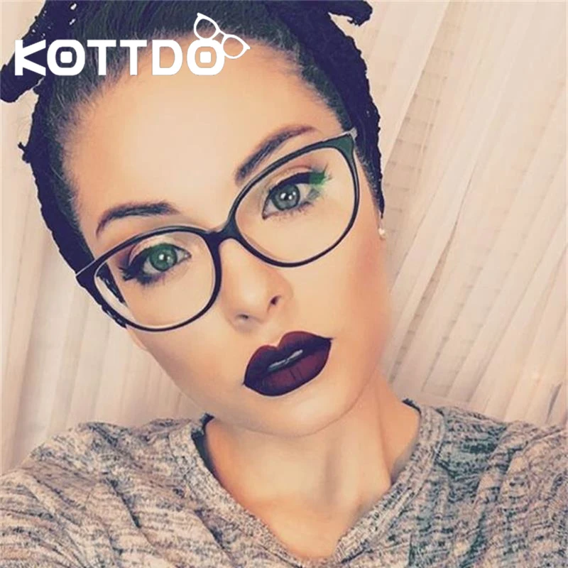 Women Cat Eye Eyeglasses Men Myopia Optical Glasses Frame Computer Transparent Frame