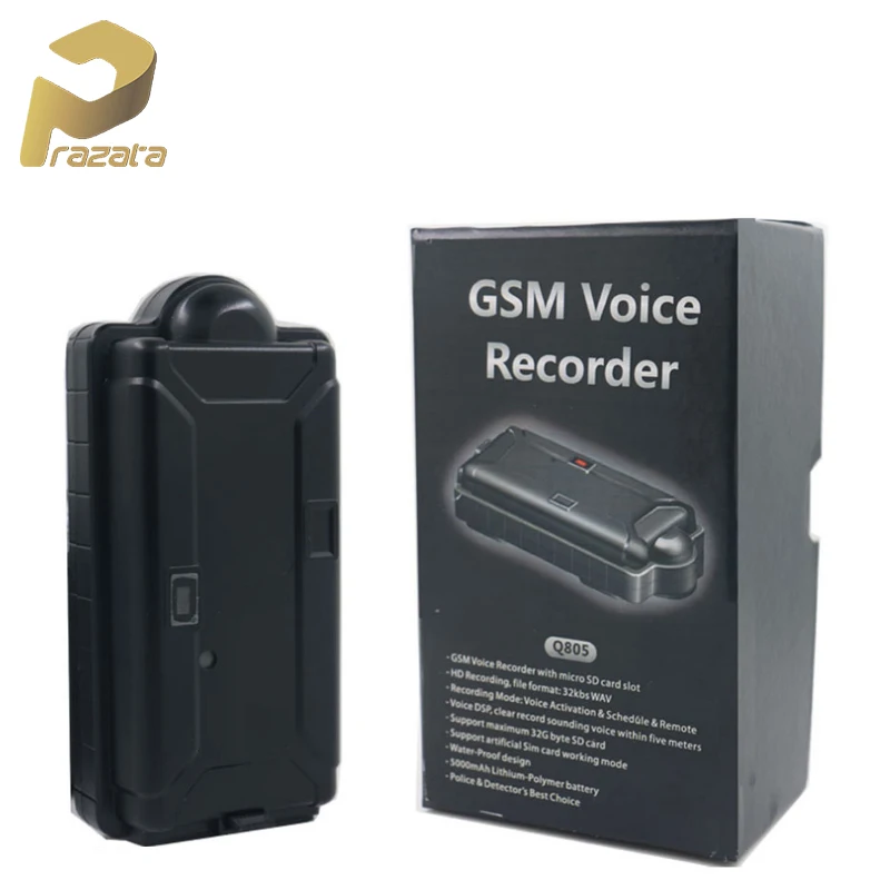 

Prazata Portable Voice Recorder GSM Voice Activation Drop Alarm Remote With Micro SD Card Support 32G Card Long TimeStandby