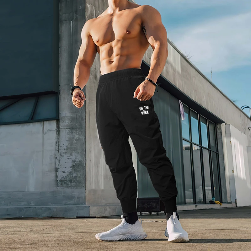 Joggers Broek Mannen Gym Spier Fitness Running Broek Quick Dry Training  Sport Training Joggingbroek Bodybuilding Beam Mond Broek|Sweatpants| -  AliExpress