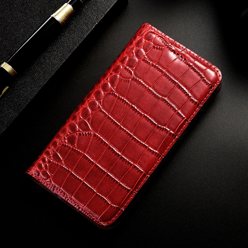 Натуральная Кожа Роскошные модные флип раскладный кожаный чехол для Xiaomi Redmi 3 3X3 S 4 4A 4X5 5A 6 6A 7 K20 7A A1 A2 A3 Pro Prime Plus Чехол для мобильного телефона - Цвет: Red
