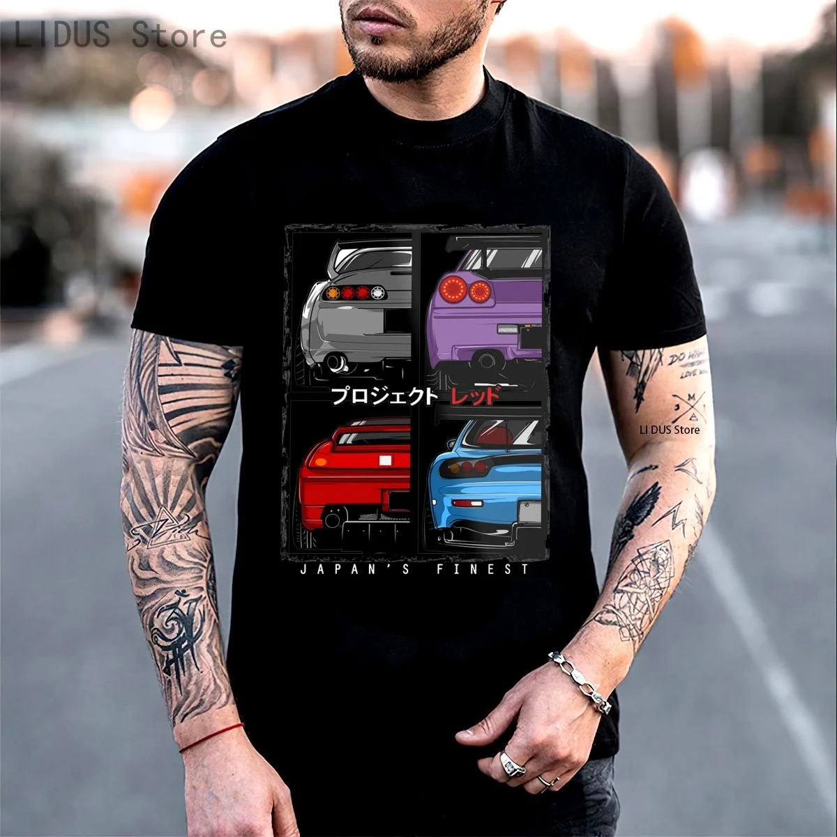 Japans Finest R34 NSX FD3S RX7 Jdm Car T shirt Harajuku Short Sleeve T-shirt Graphics Tshirt Brands Tee Top | Мужская одежда