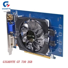 GIGABYTE graphics diagra видеокарты GT730 2 ГБ DDR5 64 бит GDDR5 игровая видеокарта для NVIDIA Geforce GT 730 HDMI DVI б/у VGA карты
