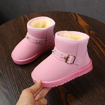 

Winter Baby Boys Girls Shoes Kids New Fashion Cute Snow Boots Warm Cotton Thick Shoes Children Casual Boots Sneakers