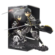 16,5 см меч искусство онлайн фигурка игрушка SAO Kirito Goukai черный тигр Kirigaya Kazuto Модель Кукла с меч оружие