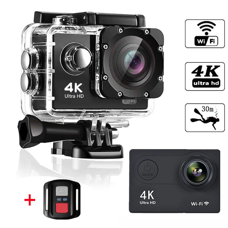Action Camera Ultra HD 4K 30fps WiFi 2.0