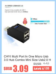 CHYI Супер Скоростной Usb 3,0 концентратор 4 порта комбинированный микро-разветвитель мульти в одном Usb3.0 Hab 5 Гбит/с мини-ПК Аксессуары для компьютера Macbook