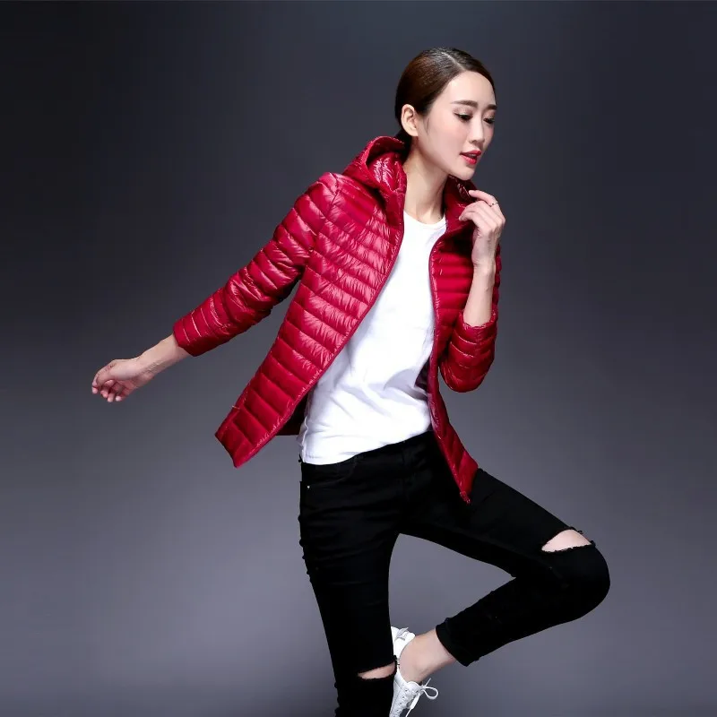 Китай(материк) Gedi Love Осень новинка зимы Стиль Женская пуховая куртка мода Slim Fit короткий тонкий пуховик теплое пальто