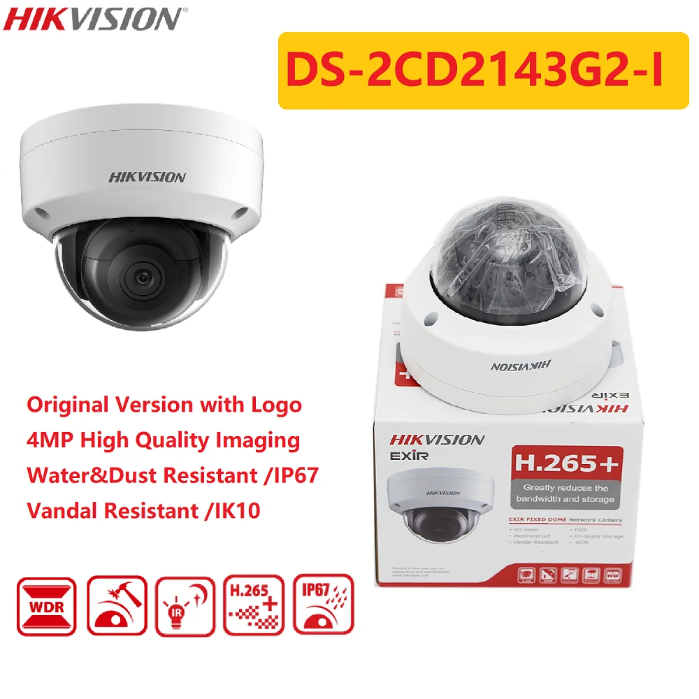 Hikvision-IPカメラ4mp,セキュリティネットワーク,cccam  vandal,DS-2CD2143G2-I,新しいDS-2CD2143G0-Iを置き換えます