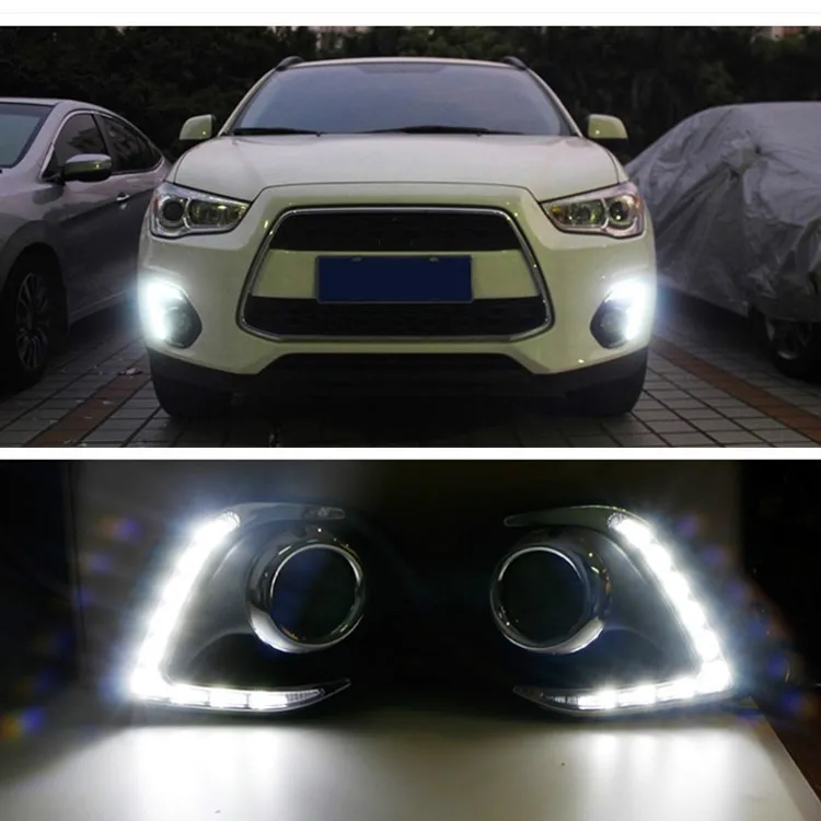 В России) для Mitsubishi RVR ASX Outlander Sport 2013- светодиодный DRL бег светильник s дневные Дневной светильник 12v светодиодные лампы авто-Стайлинг светильник