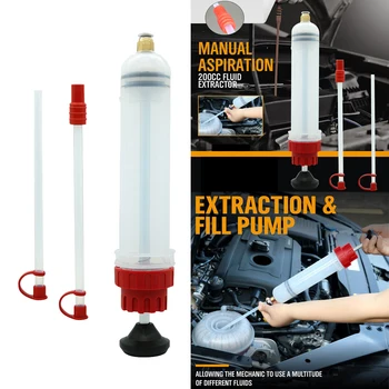 

200cc Car Manual Fluid Extractor Filling Syringe Bottle Transfer Hand Pump Fluid Extraction Fuel Oil Gas Sucker Truck Diesel