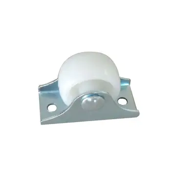 

10pcs White Rail Fixed Casters Small One-Way Wheel Furniture Plastic Directional Wheel Hardware Accessories