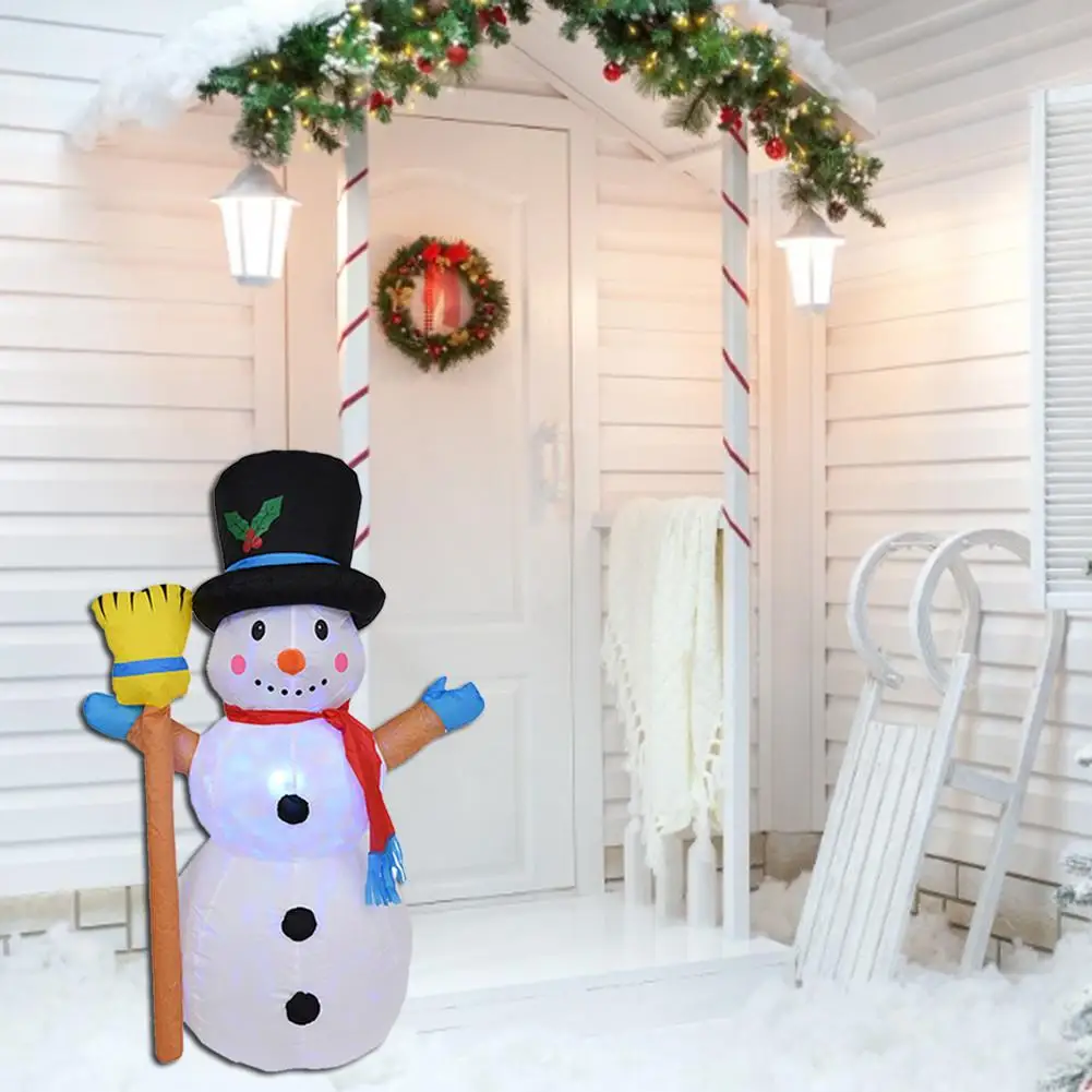 

1.2M Inflatable Christmas Snowman Light Rotating Inflatable Lamp Christmas Snowman Mold New Year Courtyard Door Decoration