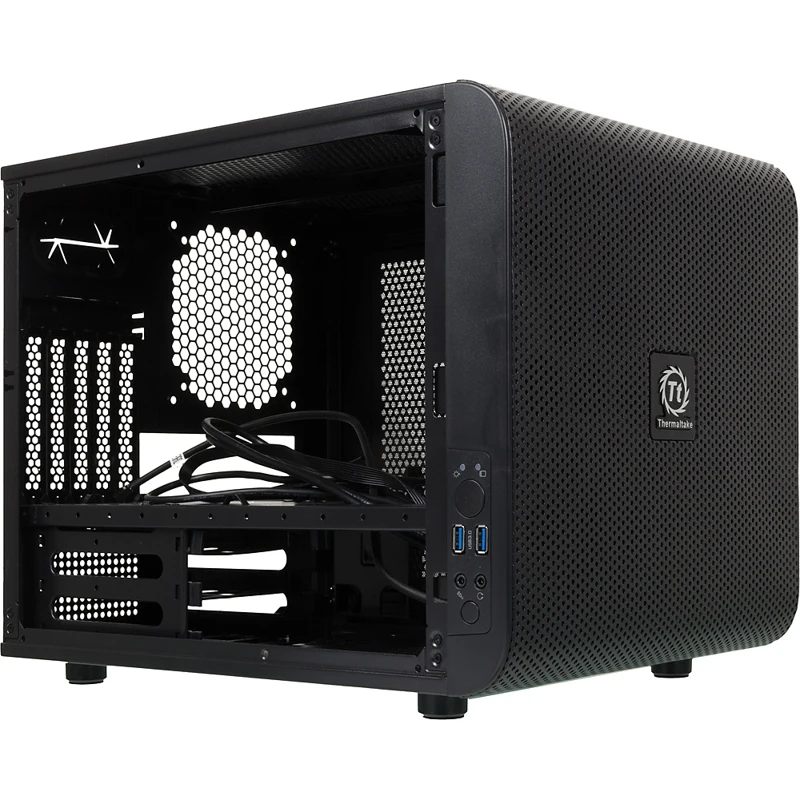 Корпус Thermaltake Core V21 черный без БП mATX 11x120mm 7x140mm 1x200mm 2xUSB3.0 audio bott PSU