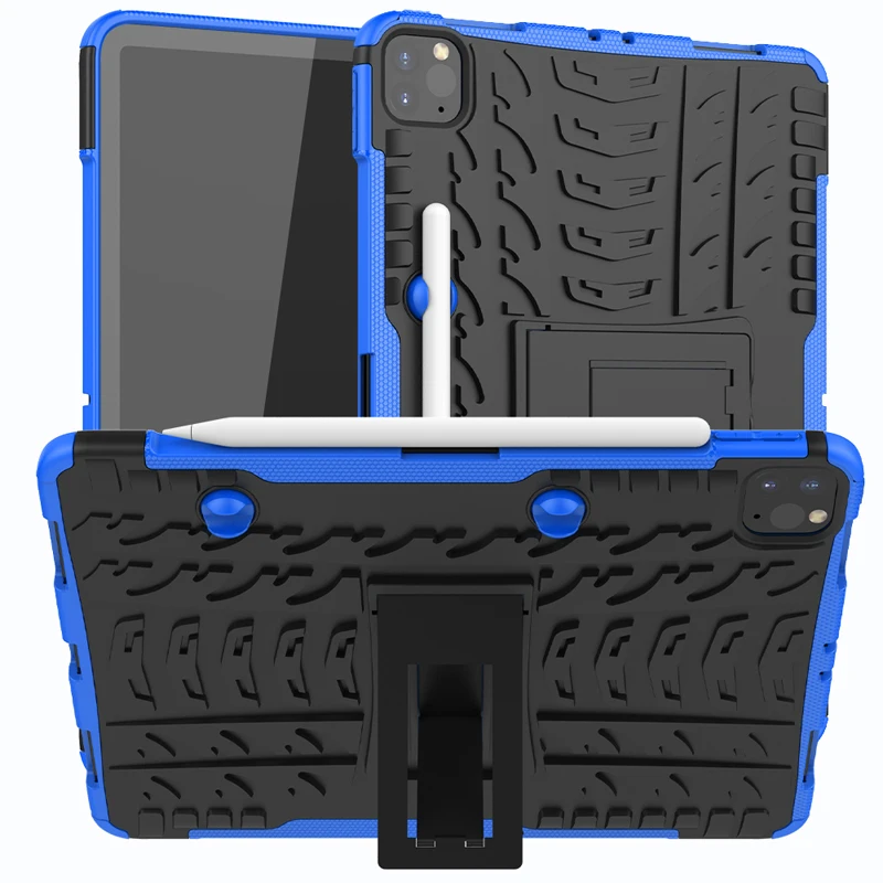 

For iPad Pro 11 inch 2020 Tire Pattern PC Stand Back Case Kids Safe Tablet PC Case Shockproof Cover for Apple iPad Pro 11"