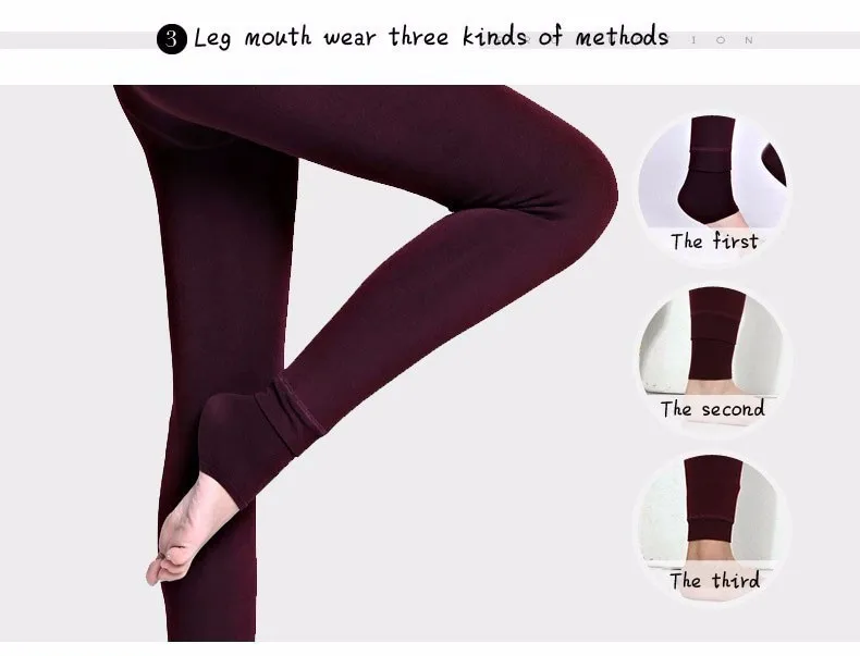 Rooftrellen Plus Velvet Women Leggings High Waist Autumn Winter Leggings Thick Velvet Pants Large Size Warm Leggings 8 Colors leggings for women