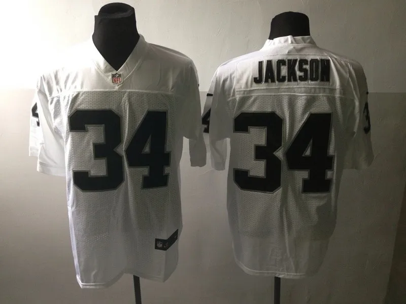 Стихед, Окленд, Бо Джексон, Карсон Палмер, Шарль Вудсон, д. Дж. Hayden, Darren McFadden, Khalil Mack, Kyle Long, Matt Schaub Jersey - Цвет: Синий