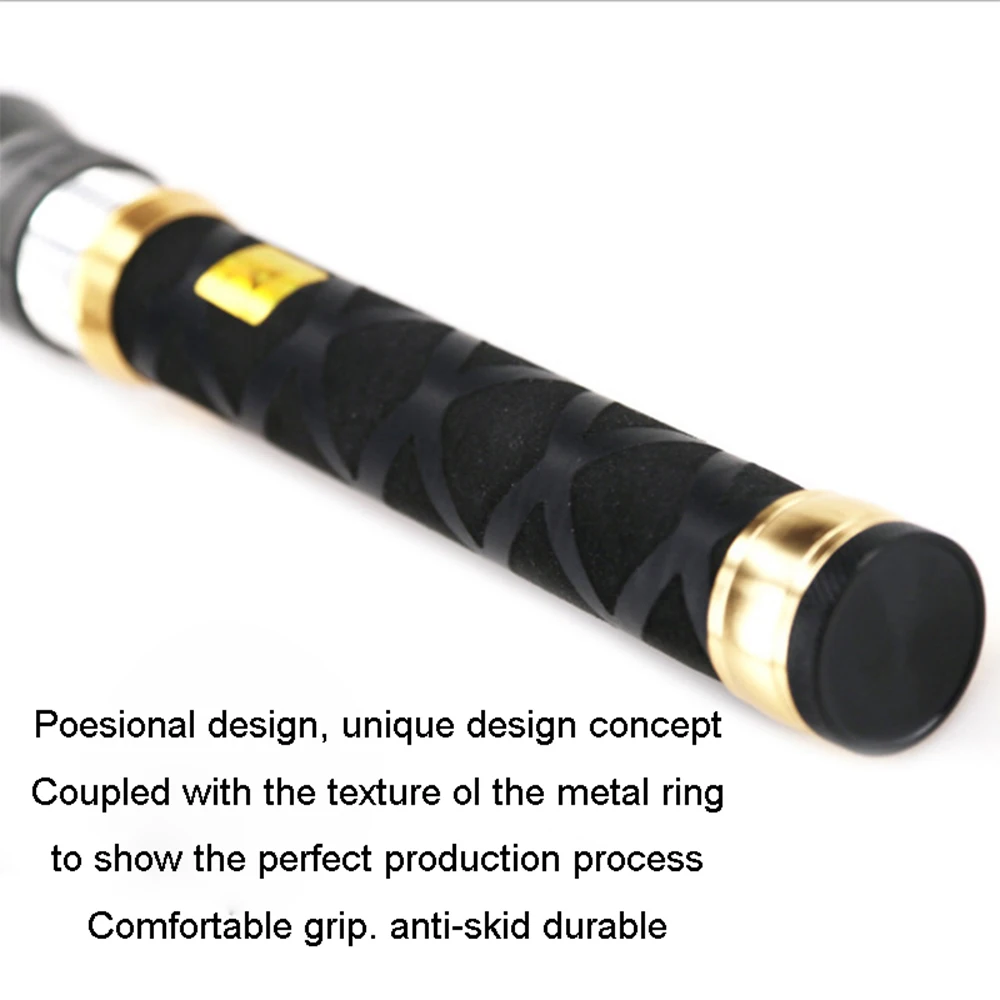 Vara de Pesca Nova Fiação 1.8m 2.1m 2.4m 2.7m Carbono Telescópica Mar Pólo Retrátil Anti-skid Vara 2021 1.3m 1.5m 6 High Quality Esporte e Lazer