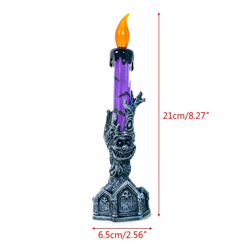 Halloween Horror Skeleton Ghost Handheld LED Candle Light House Party Decoration Candle Light