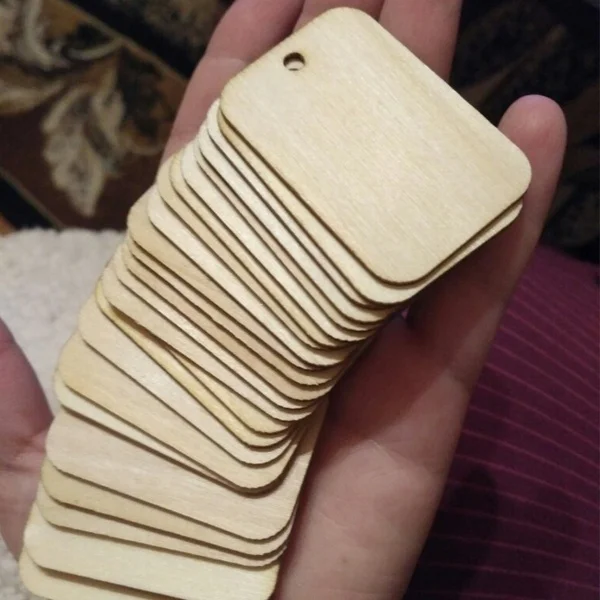 25x Wood Gift Tags Blank Wooden Tags For Wedding Decoration DIY Craft Card Making Embellishments Scrap Booking Decoupage Sign