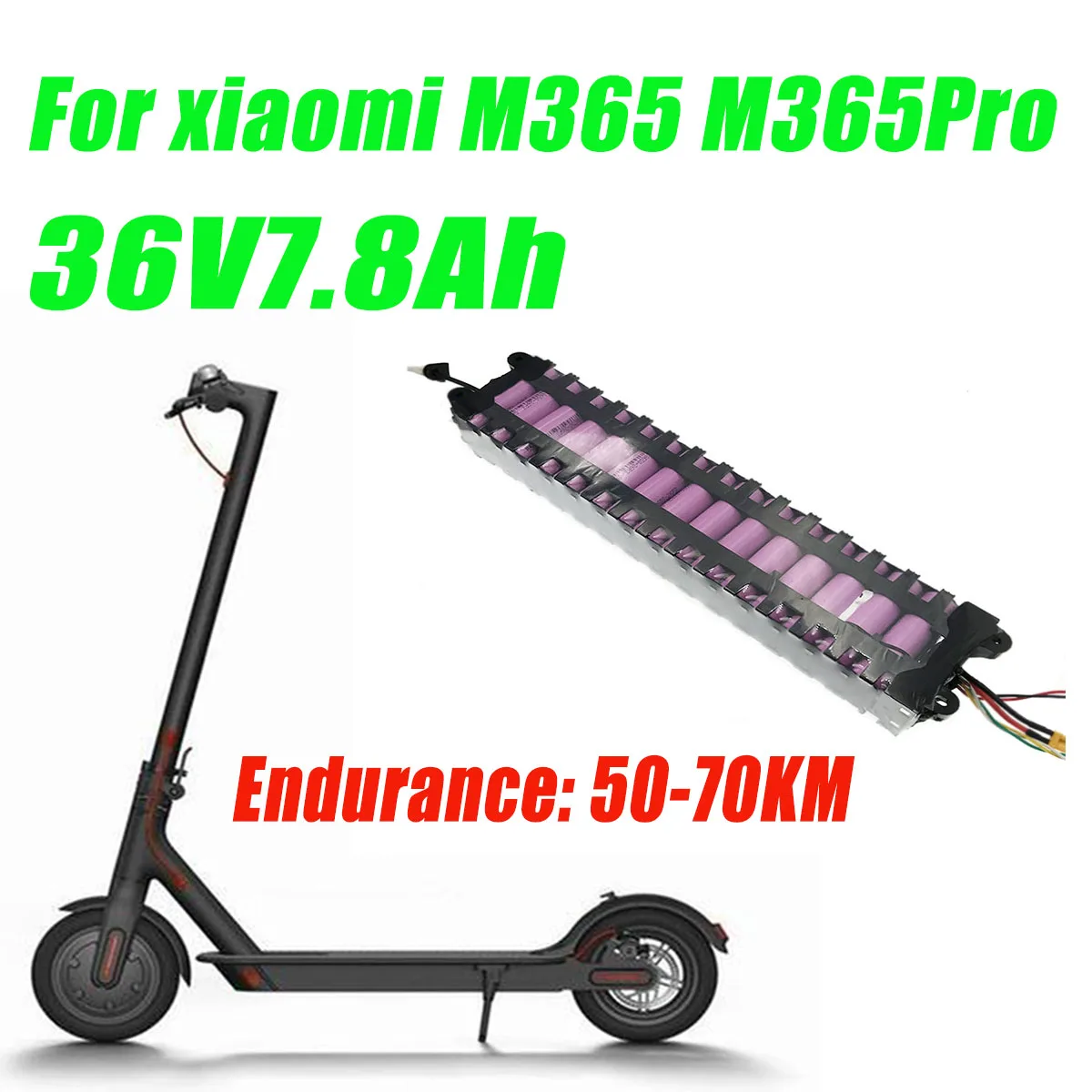 36V 7800Mah Lithium Battery Rechargeable Replacement Battery Electric Scooter Battery Replacement for M365 Communication Scooter 
