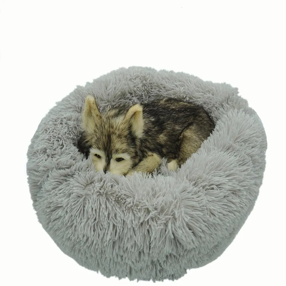 Calming Dog Bed Sofa Round Plush Mat For Dogs Large Big