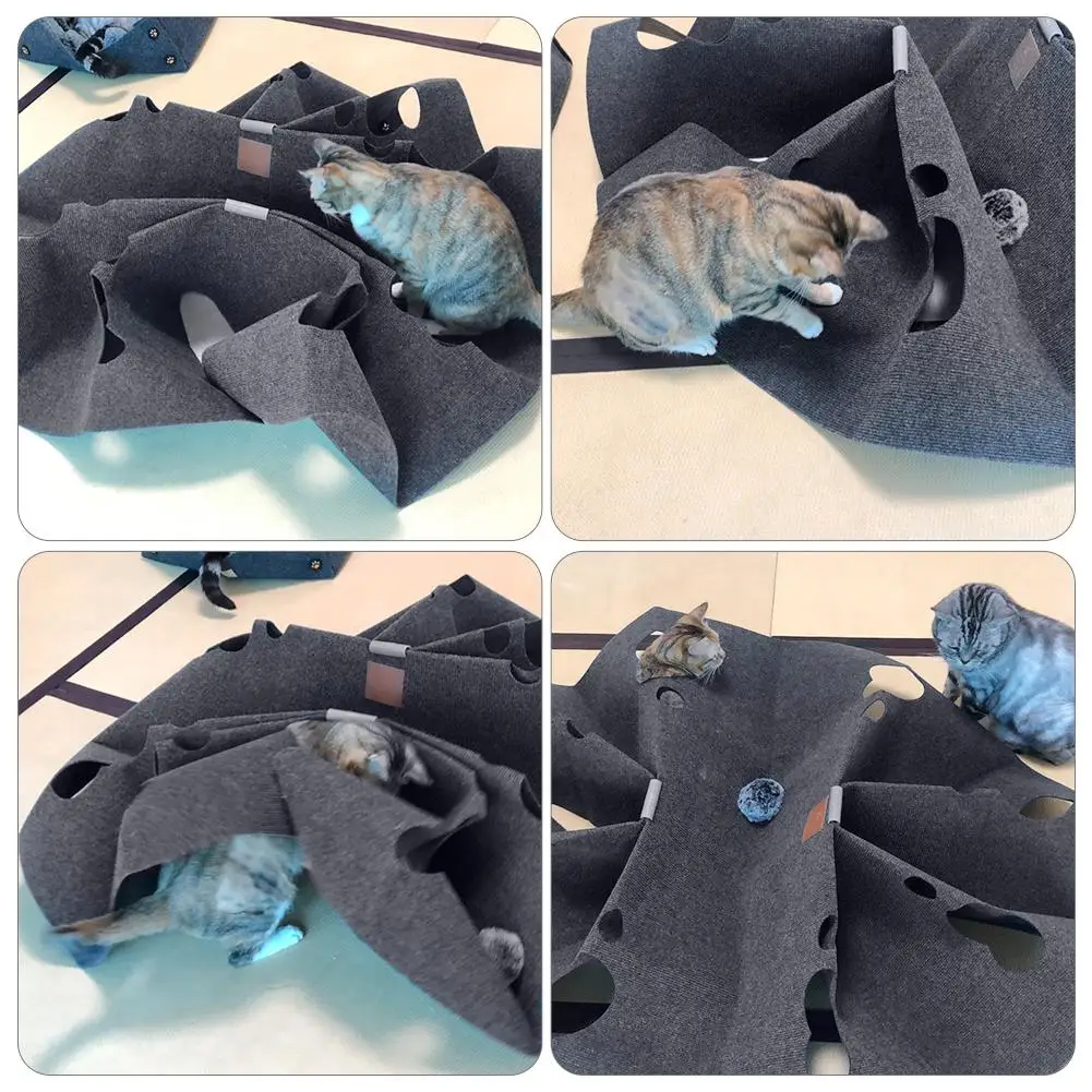 Игрушечное одеяло для кошек, устойчивый к царапинам, игрушечное одеяло для кошек, игровой коврик для домашних животных, ковер для котов, Интерактивная игрушка "туннель", кровать для кошек