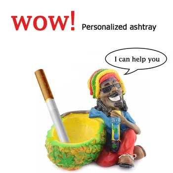 

Cute Cartoon Skull Ashtray Pineapple Beach Style Creative Home Gadgets Personality Trendy Portable Living Room Table Accessories