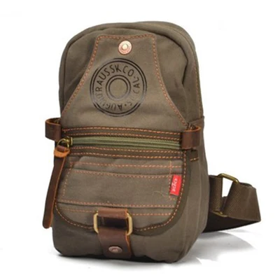 Army Green AUGUR, мини сумки с отворотом, слинг, Кроссбоди, дорожная сумка, мужские холщовые сумки с отворотом, мужские многофункциональные сумки через плечо, винтажные - Цвет: Army Green