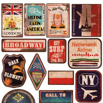 

36 pcs/lot Anime Cartoon Retro beach surfing travel sticker toys for Luggage Moto Suitcase Laptop PVC Waterproof Stickers