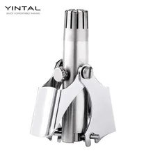 Нержавеющая сталь ручной триммер для носа и ушей инструмент для удаления волос с чехол и щетка для чистки