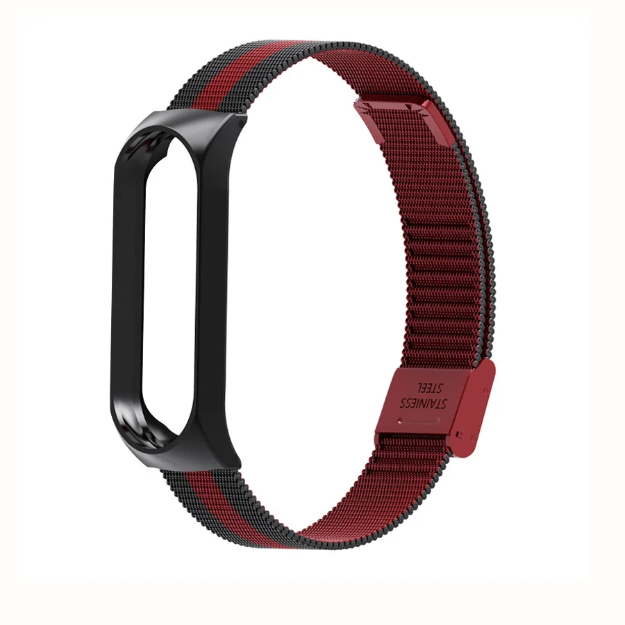 Металлический браслет для mi Band 4 3 ремешок на запястье металлический Безвинтовой из нержавеющей стали для Xiao mi band 4 3 Широкие ремешки mi band 4 3
