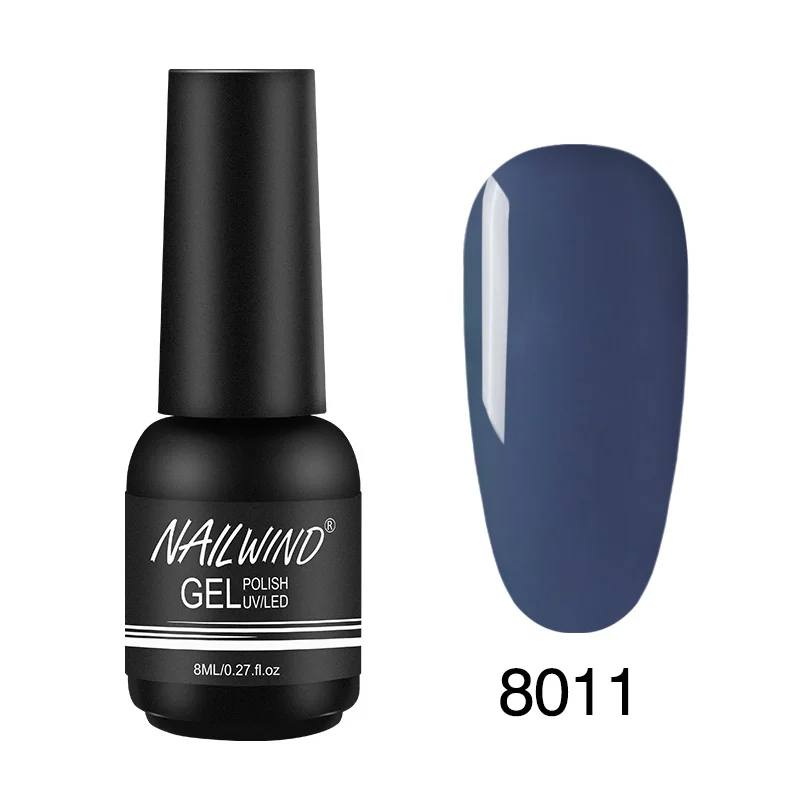 Гель nailwind лак для ногтей Одноцветный Гибридный лак полуперманентный Базовый Топ нужен УФ светодиодный светильник для маникюра ROSALIND Гель-лак - Цвет: 8011